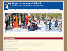 Tablet Screenshot of hopeintlschool.org